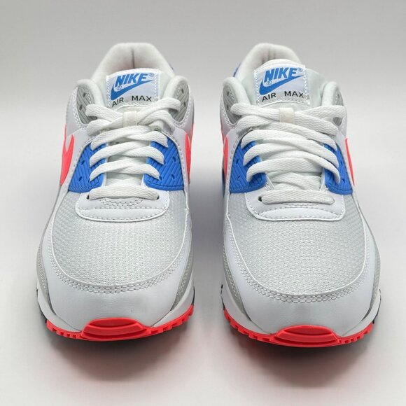 Nike Air Max 90 III Womens Gym Shoes White Red Blue Coral DA8856-100 NEW Size 10 - Picture 3 of 12